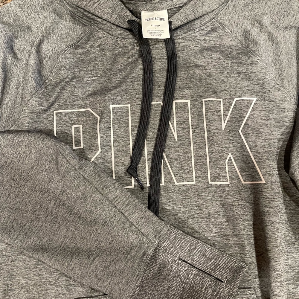 Pink active hoodie with front pocket